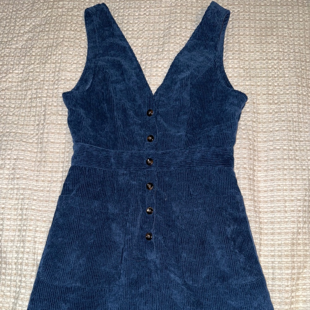 Blue corduroy dress